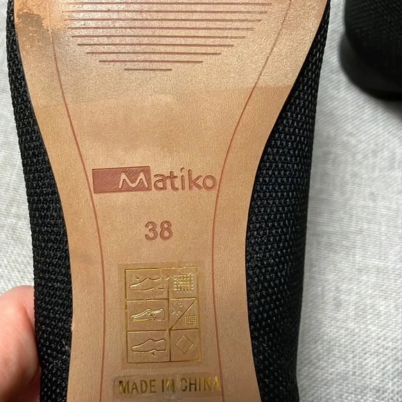 ANTHROPOLOGIE black Matiko ballet flats.  Size 38. - Picture 7 of 9